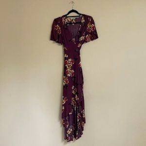 Floral wrap dress